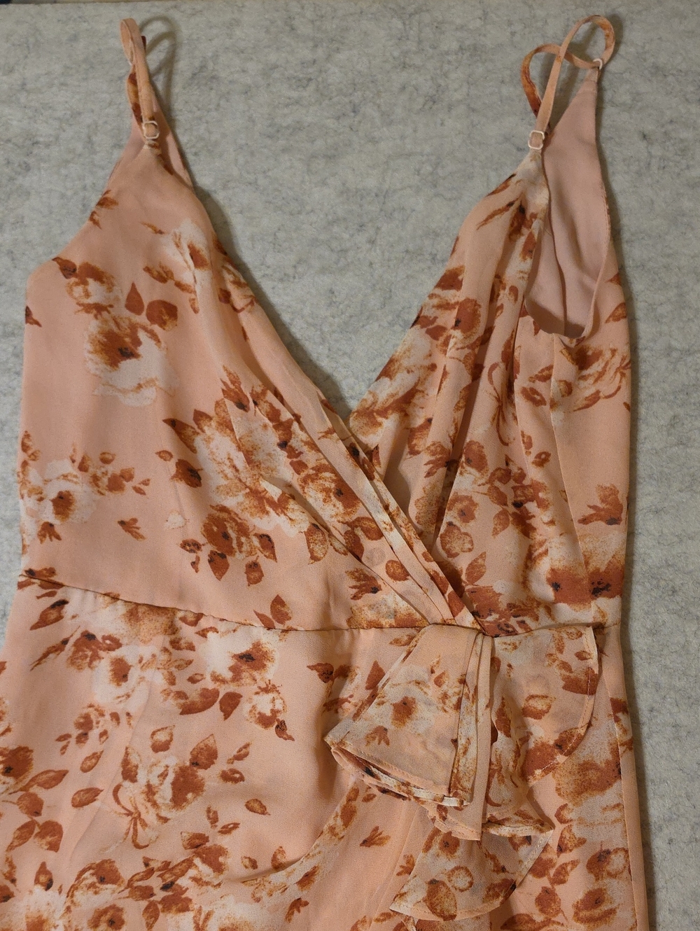 Bardot Samara Rose Garden Floral Ruffle Maxi Wrap Dress Size US 6